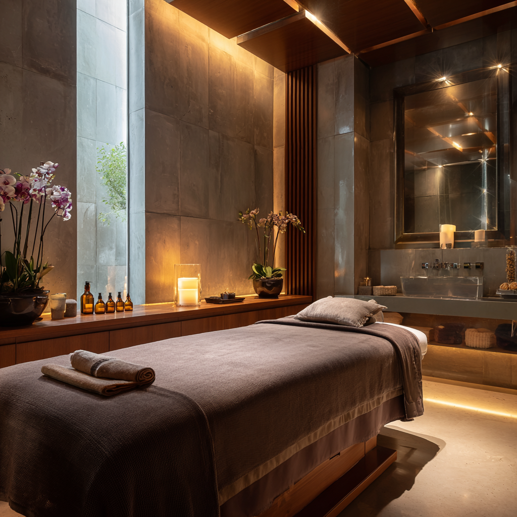Spa and wellness treatment room at TMC Helpline in Oceanside, California